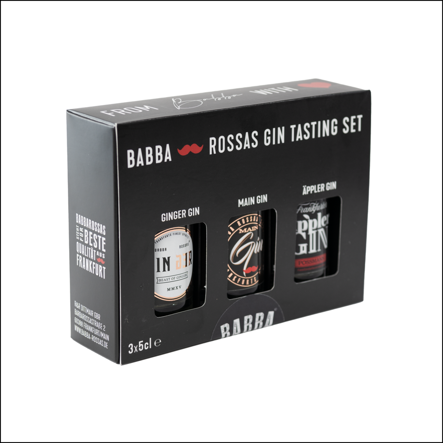Babba-Rossas Gin Tasting Set, 3x5cl