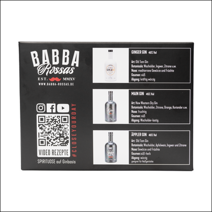 Babba-Rossas Gin Tasting Set, 3x5cl