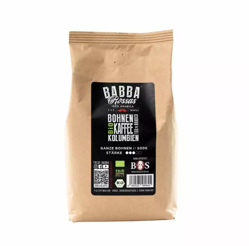 Babba Rossas Bio Bohnen Kaffee Kolumbien